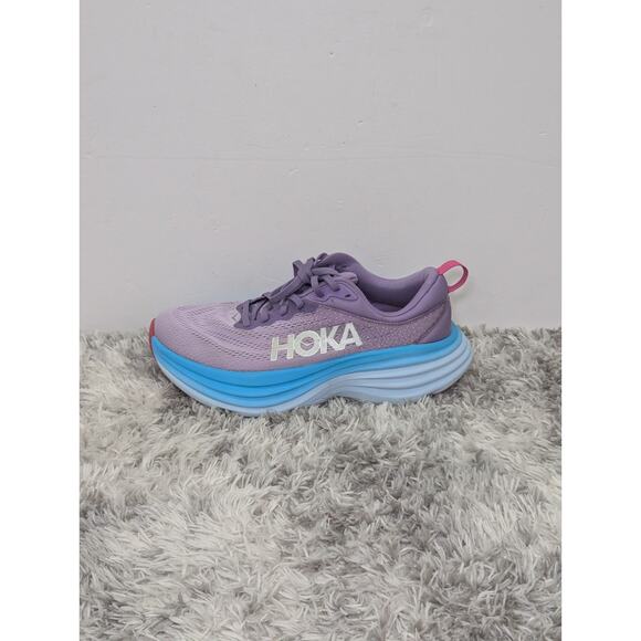 Hoka One One Bondi 8 Women’s Size 8B Chalk Violet Pastel Mesh Running Shoes - Picture 7 of 11